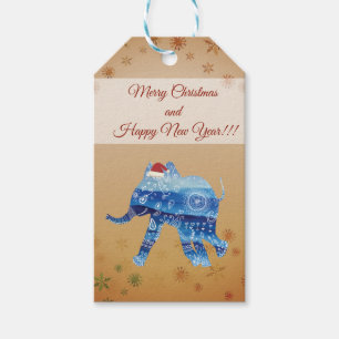 Vrolijke Xmas, Gelukkig Nieuwjaar Custom Gift Labe Cadeaulabel