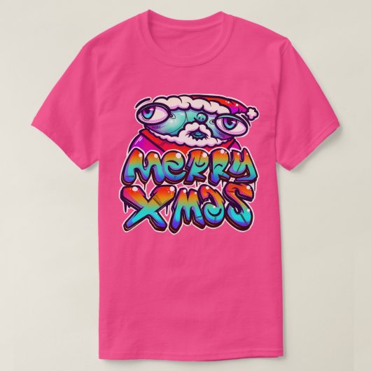 Vrolijke Xmas Graffiti T-shirt (Design voorkant)