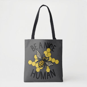 Vrolijke Yellow Bumble Bee Canvas tas: Deli van de Tote Bag