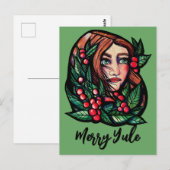 Vrolijke Yule Pagan vakantie zegeningen Briefkaart (Voorkant / Achterkant)