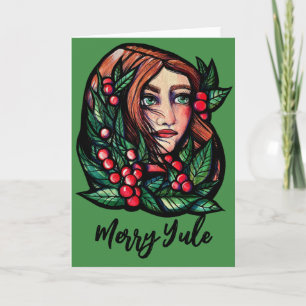 Vrolijke Yule Pagan vakantie zegeningen Kaart