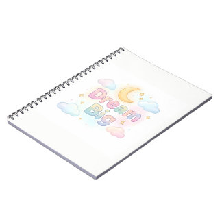 Vrolijke zachte pastel citaat op wit notitieboek