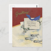  vrolijke zanger met vliegtuigen briefkaart (Voorkant / Achterkant)