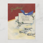  vrolijke zanger met vliegtuigen briefkaart (Voorkant)