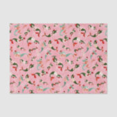 VROLIJKE ZEEMEERMINNEN ROZE TISSUEPAPIER (Voorkant)