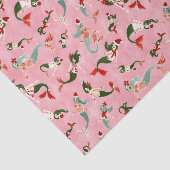 VROLIJKE ZEEMEERMINNEN ROZE TISSUEPAPIER (Detail)