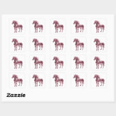 Vrolijke Zilveren Abstracte Cadeausticker Vierkante Sticker (Vel)