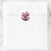 Vrolijke Zilveren Cadeausticker Vierkante Sticker (Tas)