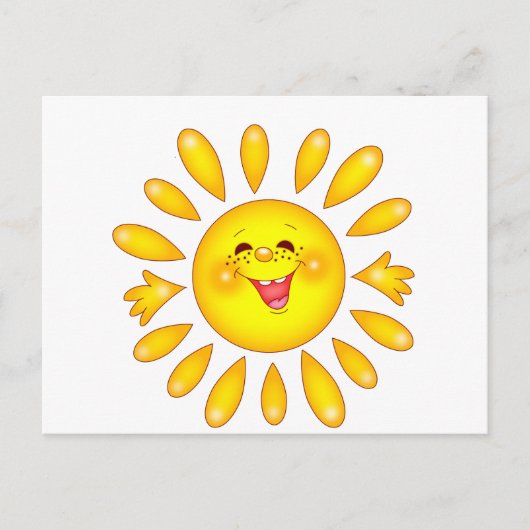 vrolijke zon briefkaart (Voorkant)