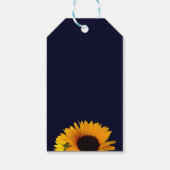 Vrolijke Zonnebloem Dank je wel Favor Cadeaulabel (Achterkant)