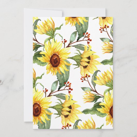 Vrolijke Zonnebloemen Sweet Sixteen Verjaardagsfee Kaart (Achterkant)