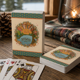 Vrolijke Zonneschijn Kleurrijk Deerwood Lake Pokerkaarten