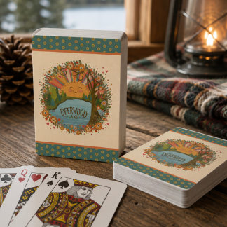Vrolijke Zonneschijn Kleurrijk Deerwood Lake Pokerkaarten