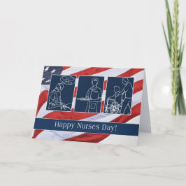 Vrolijke zuster Dag. Amerikaanse patriottische Kaa Bedankkaart