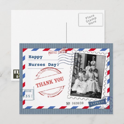 Vrolijke zuster Dag. Briefkaarten voor  ontwerp (Voorkant / Achterkant)