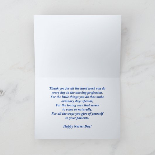 Vrolijke zuster Dag. Daffodils en Stethoscoop-Kaar Bedankkaart (Binnen)