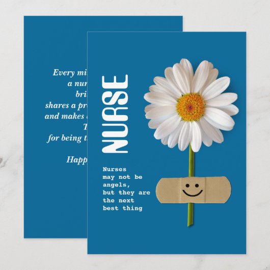 Vrolijke zuster Dag. Fun Daisy Flat Wenskaart Kaart (Voorkant / Achterkant)