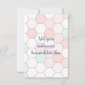 Vrolijke zuster Dag! Honeycomb Succulents Kaart (Achterkant)