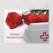 Vrolijke zuster Dag. Rode rozen en zure Petten Briefkaart (Voorkant)