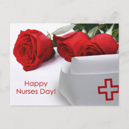 Vrolijke zuster Dag. Rode rozen en zure Petten Briefkaart