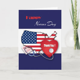 Vrolijke zuster Dag. USA Patriotic Kaart