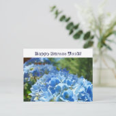 Vrolijke zuster Week! briefkaarten Blue Hydrangeas (Staand voorkant)
