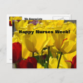 Vrolijke zuster Week! briefkaarten Tulips waardere (Voorkant / Achterkant)