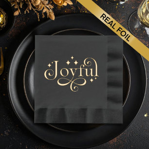 Vrolijke zwarte Folie servet