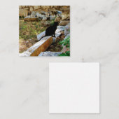 Vrolijke zwarte kat-dag! notitiekaartje (Voorkant / Achterkant)