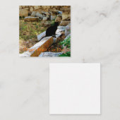 Vrolijke zwarte kat-dag! notitiekaartje (Voorkant / Achterkant)