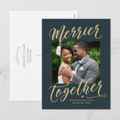 Vrolijker Samen Familie Nieuwgetrouwd Kerst Kaart (Voorkant / Achterkant)