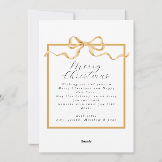 Vrolijker Samen Foto Elegante Kerstmis Feestdagenkaart (Achterkant)