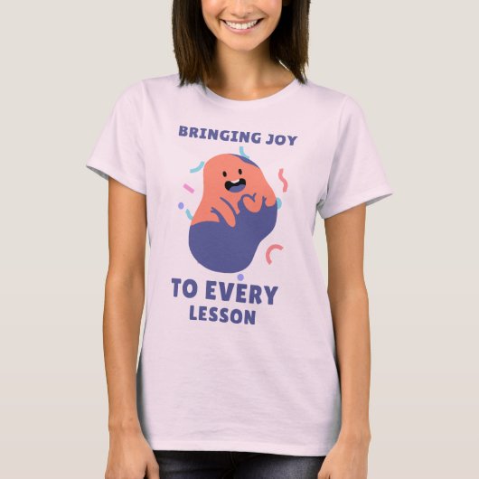 Vrolijkheid in elke les Leuke leraar T-shirt (Voorkant)