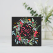 Vrolijkheid Krans Inspiratie Kerstkaart (Staand voorkant)