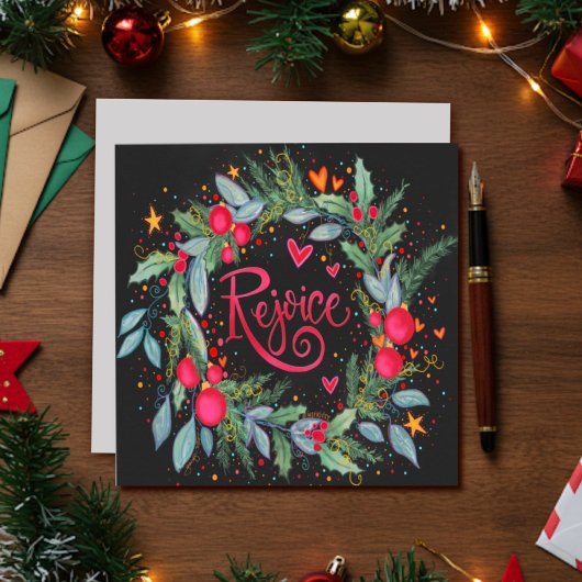 Vrolijkheid Krans Inspiratie Kerstkaart