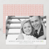 Vrolijkste Gelukkigste Helderste Nieuwjaar | de Feestdagenkaart (Voorkant / Achterkant)