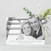 Vrolijkste Gelukkigste Helderste Nieuwjaar | de Feestdagenkaart (Staand voorkant)