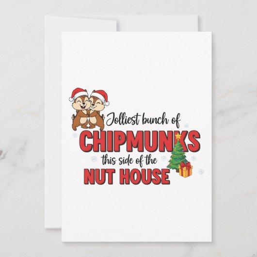 Vrolijkste groep chipmunks deze kant kerst aankondiging (Voorkant)