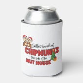 Vrolijkste groep chipmunks deze kant kerst blikjeskoeler (Blikje Voorkant)
