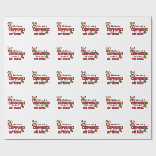 Vrolijkste groep chipmunks deze kant kerstmis cadeaupapier (Vlak)
