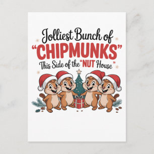 Vrolijkste groep chipmunks Grappige Knaagdieren Ke Aankondigingskaart