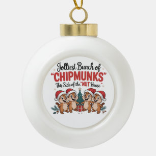 Vrolijkste groep chipmunks Grappige Knaagdieren Ke Keramische Bal Ornament