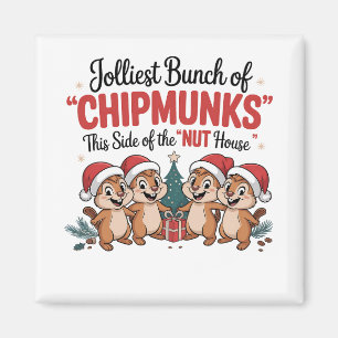 Vrolijkste groep chipmunks Grappige Knaagdieren Ke Magneet