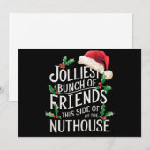 Vrolijkste groep vrienden Kerstmis bijpassende sar Feestdagenkaart (Voorkant / Achterkant)