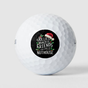 Vrolijkste groep vrienden Kerstmis Sarcasme Golfballen