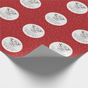 Vrolijkste Kerst rustieke boerderij vakantie Cadeaupapier