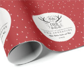 Vrolijkste Kerst rustieke boerderij vakantie Cadeaupapier (Rol Hoek)