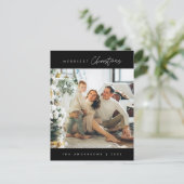 Vrolijkste kerstfoto, modern minimalistisch briefkaart (Staand voorkant)