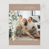 Vrolijkste kerstfoto, modern minimalistisch briefkaart (Voorkant)