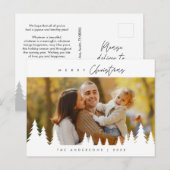 Vrolijkste kerstfoto, modern minimalistisch briefkaart (Voorkant / Achterkant)
